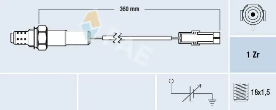 Sonda lambda, sensor de oxigênio Opel Vectra 86, 87 ao melhor preço