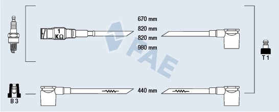 Fios de alta voltagem, kit Mercedes E W123 ao melhor preço