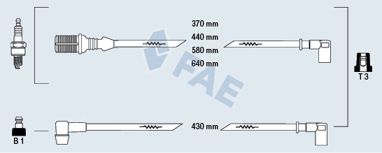 Fios de alta voltagem, kit para Suzuki Swift EA