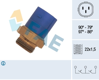Sensor de temperatura do fluido de esfriamento (de ativação de ventilador do radiador) Volkswagen Golf IV 1J1 ao melhor preço