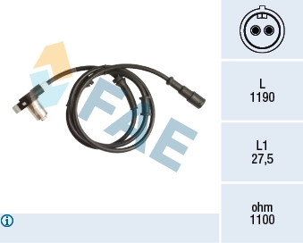  Sensor dianteiro de ABS Fiat Brava hatchback (182) (1995 - 2001) 