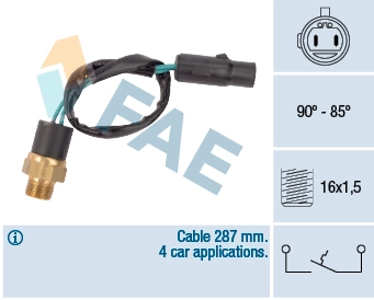 Sensor de temperatura do fluido de esfriamento (de ativação de ventilador do radiador) Hyundai Sonata II Y-2 ao melhor preço