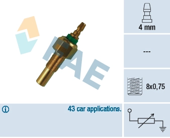 Sensor de temperatura do fluido de esfriamento para Mazda 323