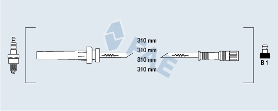Fios de alta voltagem, kit Chrysler Voyager III RG, RS ao melhor preço