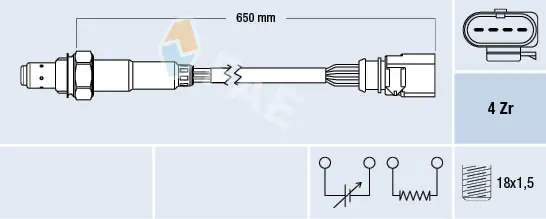 Sonda lambda, sensor de oxigênio depois de catalisador 3L906003 AND