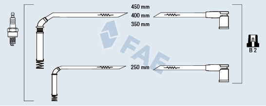 Fios de alta voltagem, kit Asam 05856