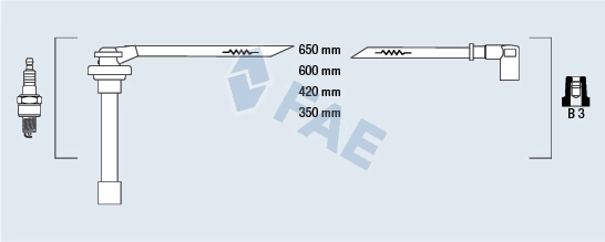 Fios de alta voltagem, kit Nissan Sunny III N14 ao melhor preço