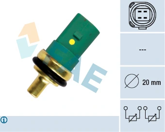 Sensor de temperatura do fluido de esfriamento Seat Ibiza III 6L1 ao melhor preço