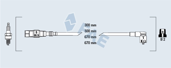 Fios de alta voltagem, kit Volkswagen Jetta III 1K2 ao melhor preço