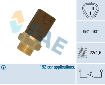 Sensor de temperatura do fluido de esfriamento (de ativação de ventilador do radiador) Angli 16216