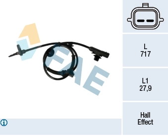 Sensor dianteiro de ABS para Ford Fiesta CB1