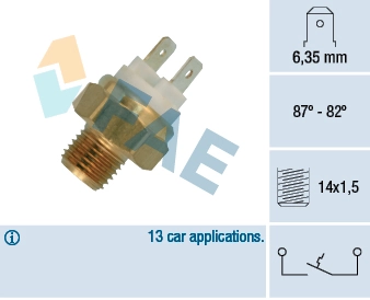 Sensor de temperatura do fluido de esfriamento (de ativação de ventilador do radiador) Volvo 32866410