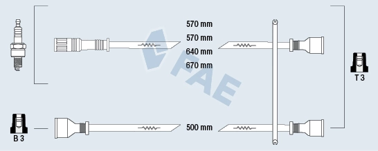 Fios de alta voltagem, kit Volkswagen Jetta I 16 ao melhor preço