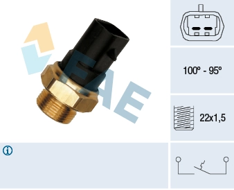 Sensor de temperatura do fluido de esfriamento (de ativação de ventilador do radiador) Opel Combo   ao melhor preço