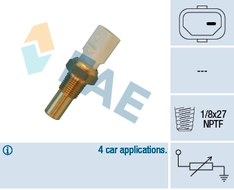 K56027012 Fiat/Alfa/Lancia Sensor de temperatura do fluido de esfriamento