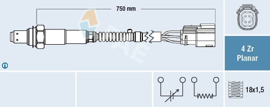 Sonda lambda, sensor de oxigênio Ford Fiesta Mk6 CB1