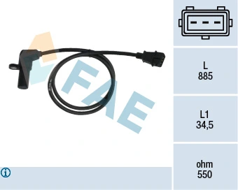 Sensor de posição (de revoluções) de cambota para Opel Omega 16, 17, 19