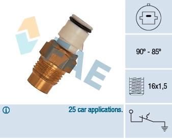 Sensor de temperatura do fluido de esfriamento (de ativação de ventilador do radiador) para Toyota Celica T16