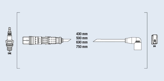 Fios de alta voltagem, kit Volkswagen Polo IV 9A4