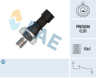 Sensor de pressão de óleo Isuzu 8973756630