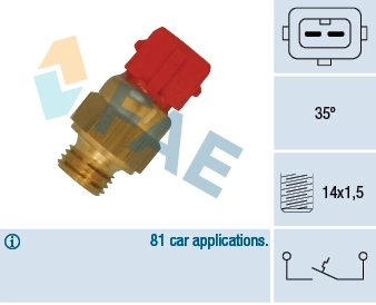  Sensor de temperatura do fluido de esfriamento (de ativação de ventilador do radiador) BMW 5 sedan (E60) (2003 - 2009) 