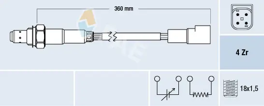 Sonda lambda, sensor de oxigênio Ford Fiesta  F3L, F5L ao melhor preço
