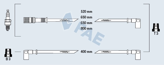 8524 Sentech Fios de alta voltagem, kit