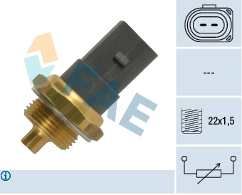 Sensor de temperatura do fluido de esfriamento para Seat Exeo 3R5