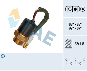Sensor de temperatura do fluido de esfriamento (de ativação de ventilador do radiador) Peugeot/Citroen 126410