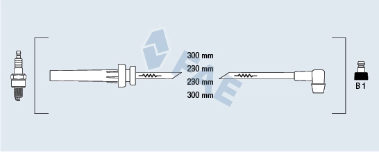 Fios de alta voltagem, kit SPW03841AA Mitsubishi