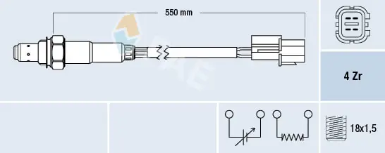 Sonda lambda, sensor de oxigênio Chevrolet Aveo T200 ao melhor preço