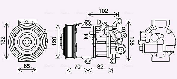 Compressor de aparelho de ar condicionado Toyota RAV4 IV A4 ao melhor preço