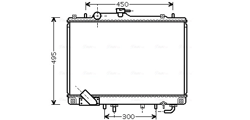 Radiador de esfriamento de motor para Mitsubishi Montero K8, K9
