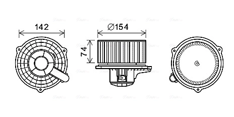 Motor de ventilador de forno (de aquecedor de salão) Hyundai H-1 STAREX Grand Starex TQ
