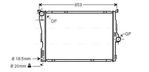 Radiador de esfriamento de motor para BMW X3  E83
