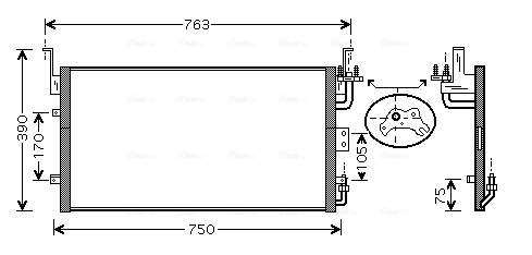 Radiador de aparelho de ar condicionado Hyundai Sonata  EU4 ao melhor preço