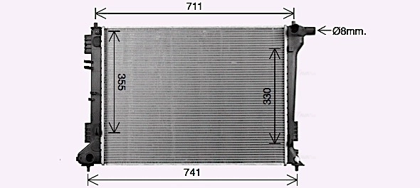 Compre 13576 TYC Radiador de esfriamento de motor