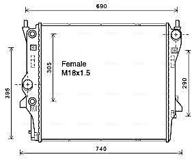 Radiador de esfriamento de motor 3720082 Polcar