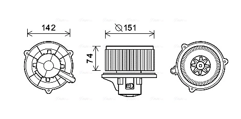 Motor de ventilador de forno (de aquecedor de salão) para KIA Rio DC