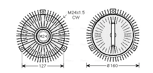 Acoplamento viscoso de ventilador de esfriamento Mazda 6 GG