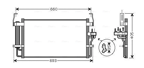 Radiador de aparelho de ar condicionado para Hyundai Elantra XD
