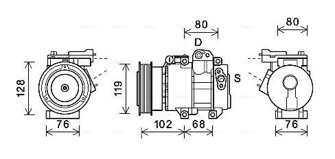 Compressor de aparelho de ar condicionado KIA Cerato  TD ao melhor preço