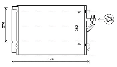 Radiador de aparelho de ar condicionado para Hyundai Ix35 LM