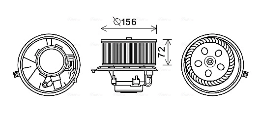 Motor de ventilador de forno (de aquecedor de salão) Polcar 6037NU2