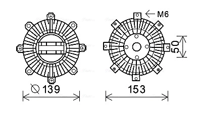 MD317679 Hyundai/Kia Acoplamento viscoso de ventilador de esfriamento