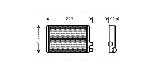 Radiador de forno (de aquecedor) para Peugeot 407 6E