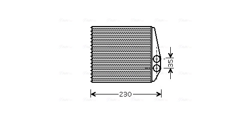 Radiador de forno (de aquecedor) para Opel Vectra