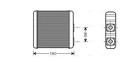 Radiador de forno (de aquecedor) para Nissan Almera N15