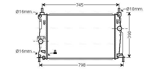 Z6811520YA Mazda Radiador de esfriamento de motor