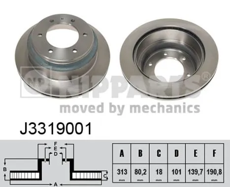 Disco do freio traseiro para Isuzu Trooper  